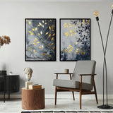 Misted Gold Foliage - Set of 2